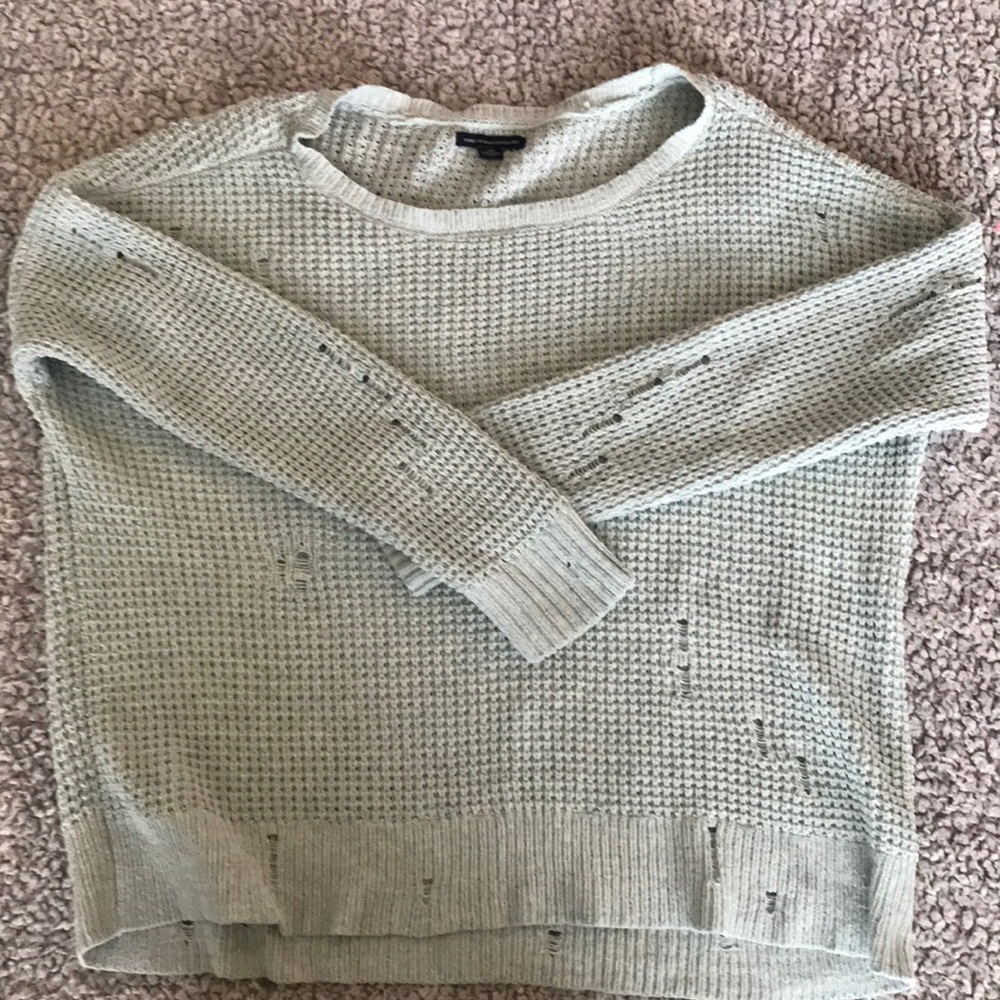 distressed american eagle sweater